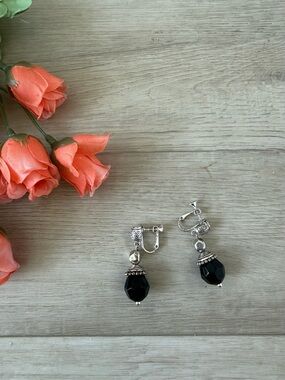 Vintage Silver & Black Drop
Earrings | Boho Tribal Style